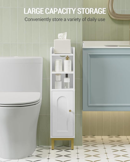 Hzuaneri Bathroom Storage Cabinet, Small Corner Floor Cabinet | Narrow Toilet - Image 4