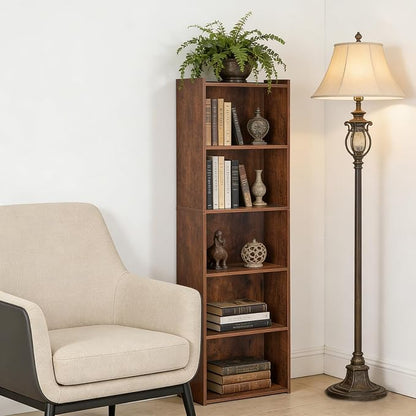 SUPER DEAL 5-Tier Open Shelf Bookcase and Bookshelf, Freestanding Display - Image 7