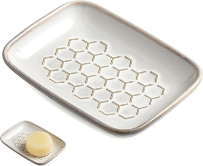 Gomakren Soap Dish for Shower, Bar Soap Holder, Christmas Ceramic Soap Dishes by Gomakren