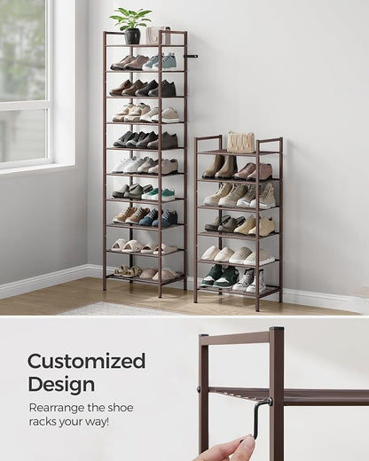 SONGMICS Metal Shoe Rack, Free Standing Shoe Organizer - Image 4