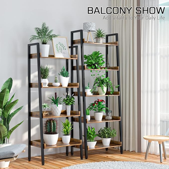 ASTARTH Ladder Shelf-5 Tier Bookshelves w/Open Shelf - Image 4