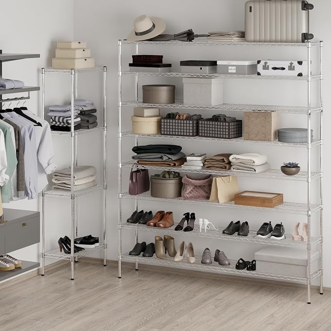 14" Deep x 72" Wide x 86" Height Wire Shelving Kit | 8-Tier | NSF Commercial - Image 4