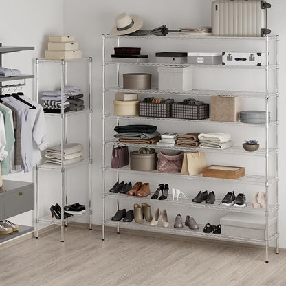 14" Deep x 72" Wide x 86" Height Wire Shelving Kit | 8-Tier | NSF Commercial - Image 4