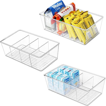 wilfox Pantry Organization, 3 Pack Clear Organizer Bins by wilfox