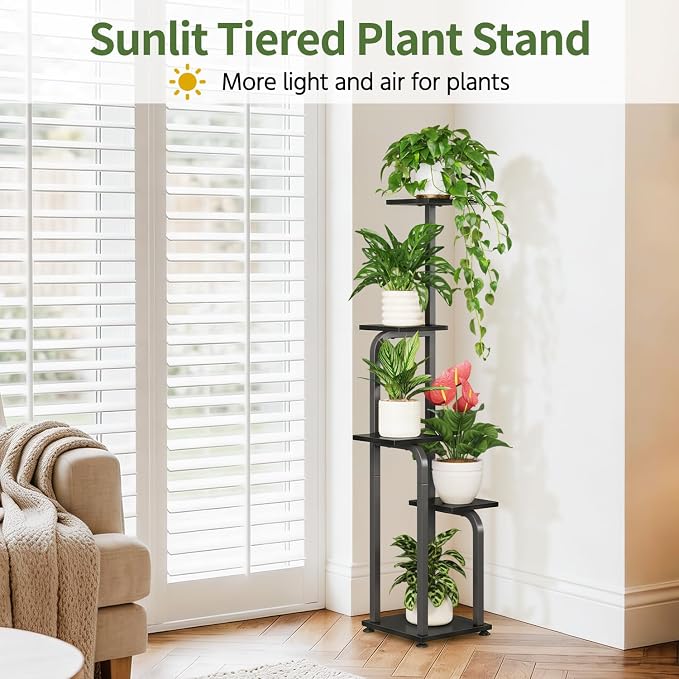 LASZOLA 5 Tiered Plant Stand Tall - Image 6