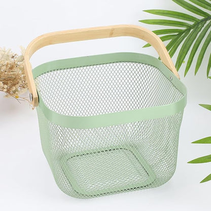 AJIODA Metal Mesh Steel Basket, Storage Organizer Basket Multi-functional - Image 7