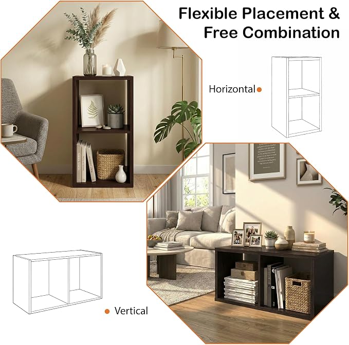 WannabeMyself【2026 Wooden Thick Frame】 2 Cube Storage Organizer - Image 4
