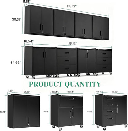 Garage Cabinet System | Heavy Duty Steel All-in-One Modular Garage Cabinet Set - Image 2