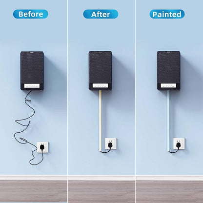 Yecaye 128in Wall Cord Hider for 1 Mini Wire, On-Wall Cord Cover Channel - Image 5