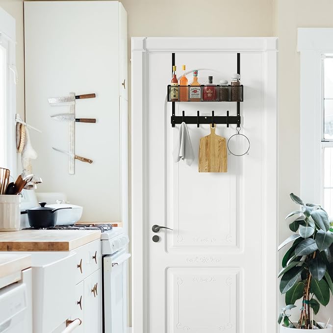 LUCYCAZ Over The Door Hooks Organizer, Back Door Storage - Image 6
