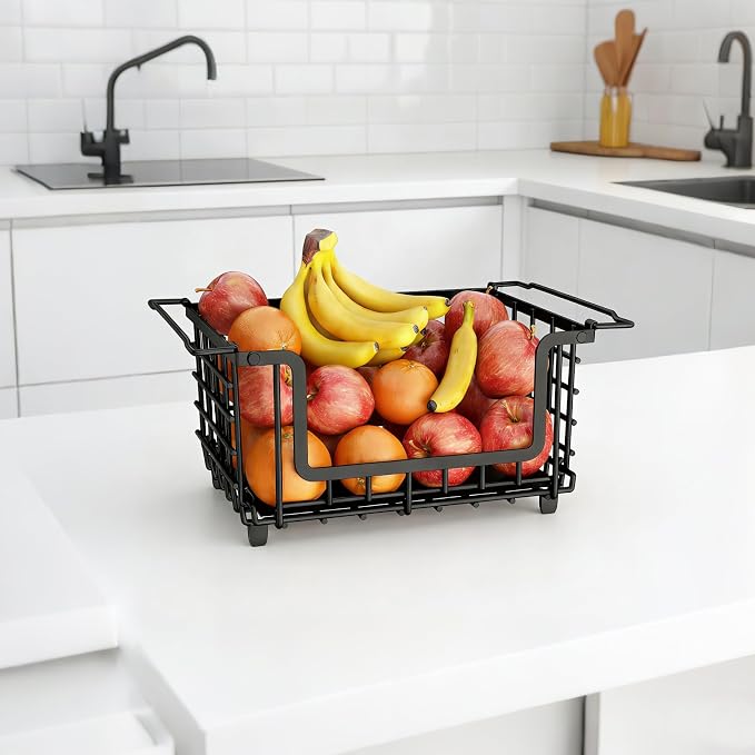 1 Pack Stackable Metal Wire Vegetable Fruit Basket by Unknown