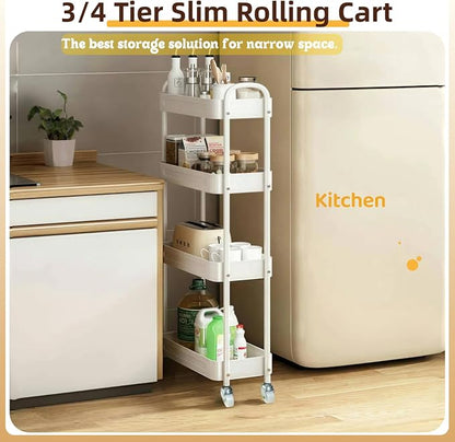 4 Tier Slim Kitchen Storage Cart - Image 2