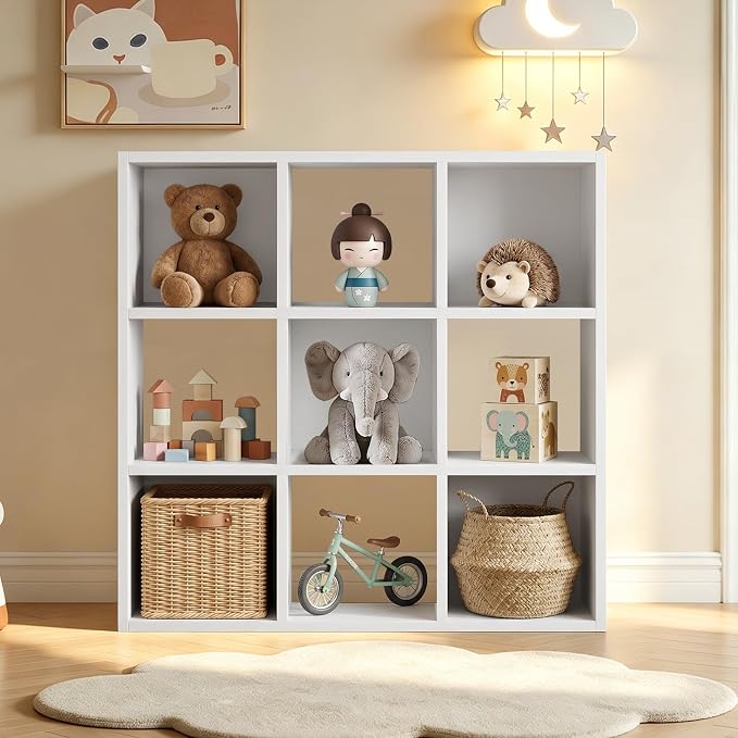 LUCKLIFE 9-Cube Storage Organizer, Stackable Modular Bookcase Shelf by Furnitureseries