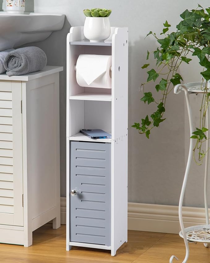 AOJEZOR Toilet Paper Holder Small: Bathroom Storage Cabinet - Image 2