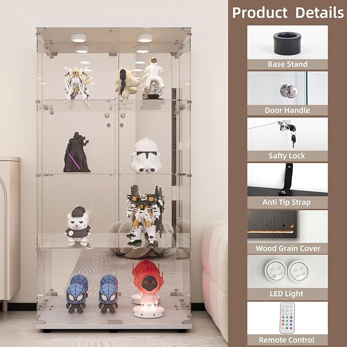 Beauty4U Glass Display Cabinet - Image 2