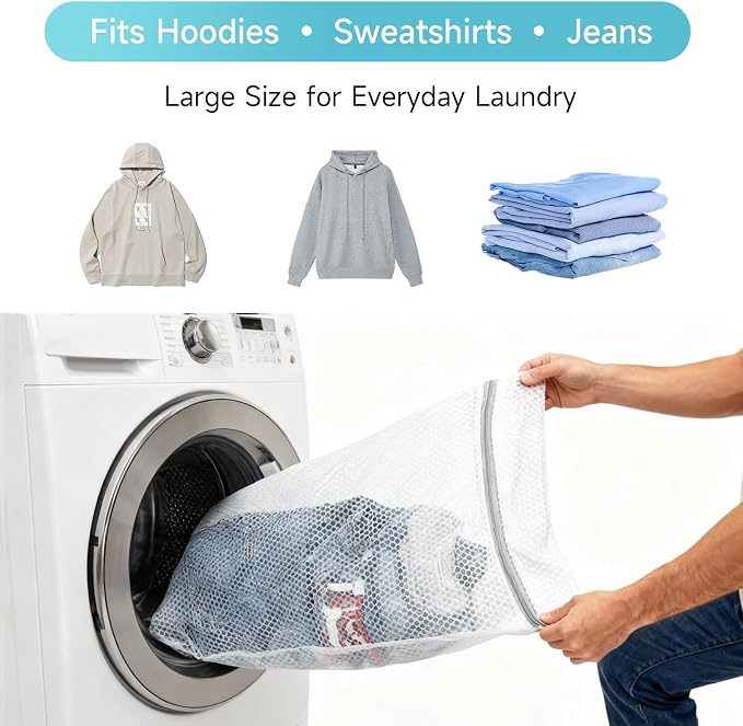 GOGOODA Mesh Laundry Bags Large Wash Bags - Image 4