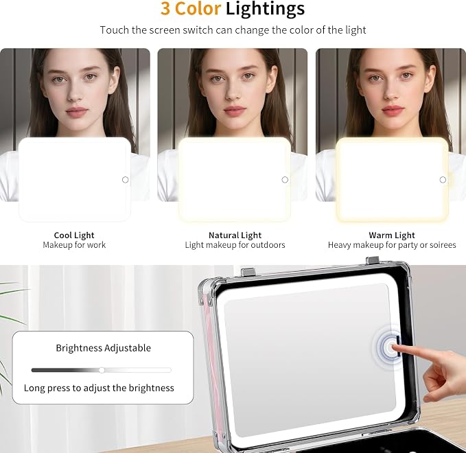 Makeup Case with LED Mirror - Image 4