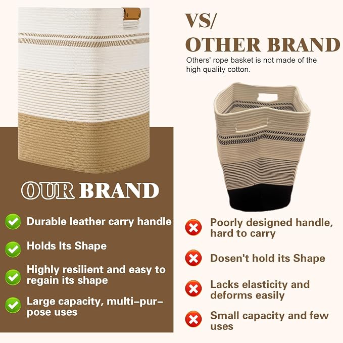 Laundry Hamper, 75L Tall Laundry Basket - Image 4