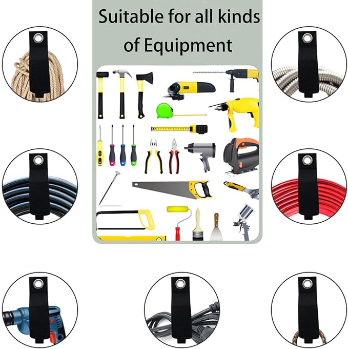 Zkptops 12Pcs Extension Cord Holder Organizer Heavy Duty Storage Straps Large - Image 7