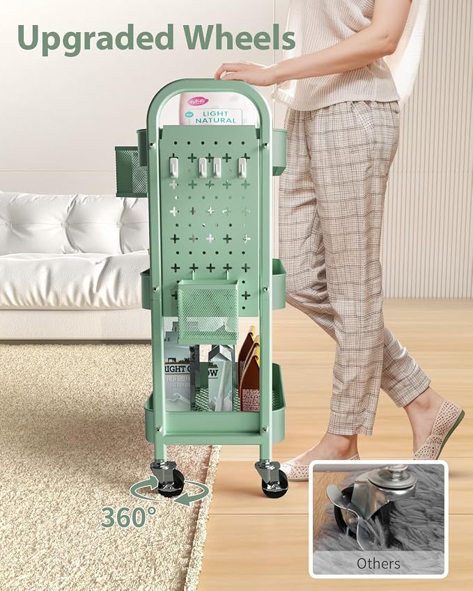 ALVOROG 3 Tier Rolling Cart - Image 4