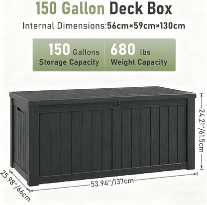 Outdoor Storage Box, Resin Deck Boxes Indoor and outdoor, Waterproof Storage - Image 8