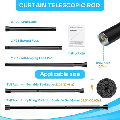 MEXAU 2 Pack Tension Curtain Rod - Image 2