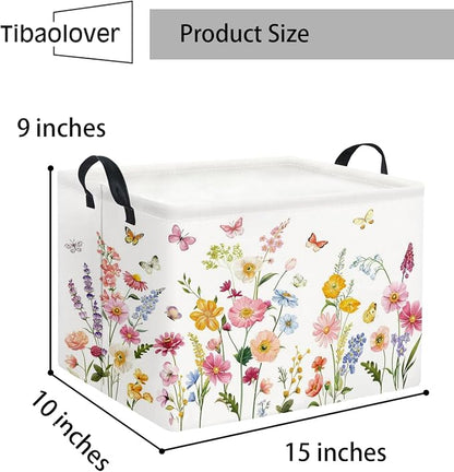 Rectangular Baby Girls Basket Kids Baby Storage Basket Cute Storage Bin - Image 6