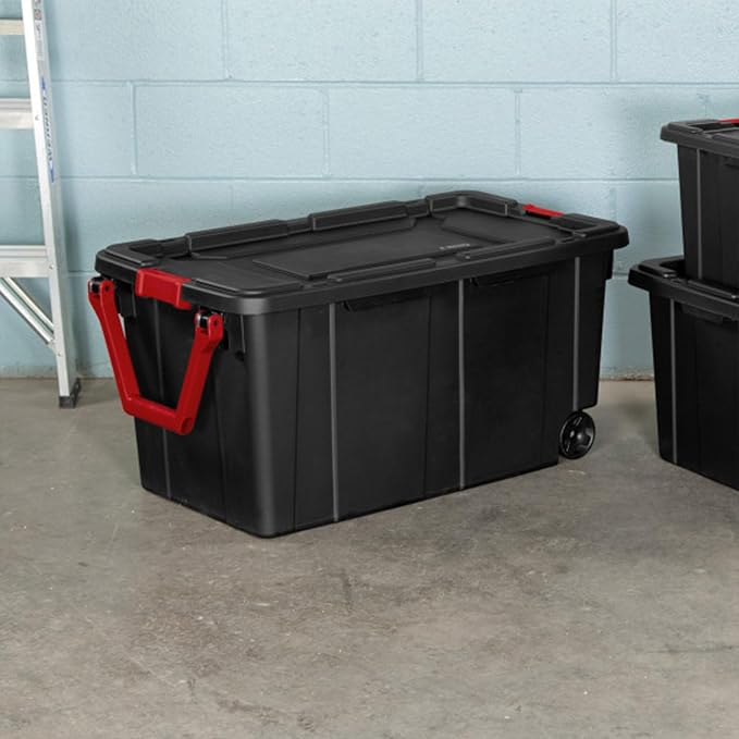 Sterilite Heavy Duty 40 Gallon Wheeled Industrial Storage Tote - Image 7