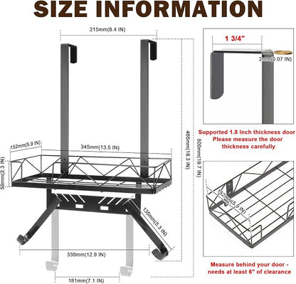 Ironing Board Hanger, Metal Over The Door or Wall Mounted Ironing Board Caddy - Image 5