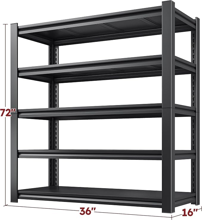 REIBII Garage Shelving 3000 LBS Storage Shelves Adjustable Heavy Duty Shelving - Image 3