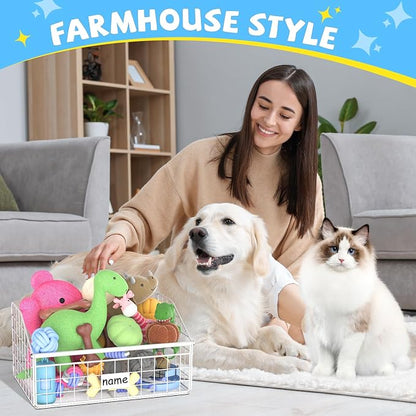 Kaiferty Indestructible Dog Toy basket, Small Toy Box - Image 6