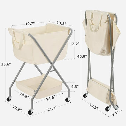 STORAGE MANIAC Collapsible Laundry Cart - Image 2