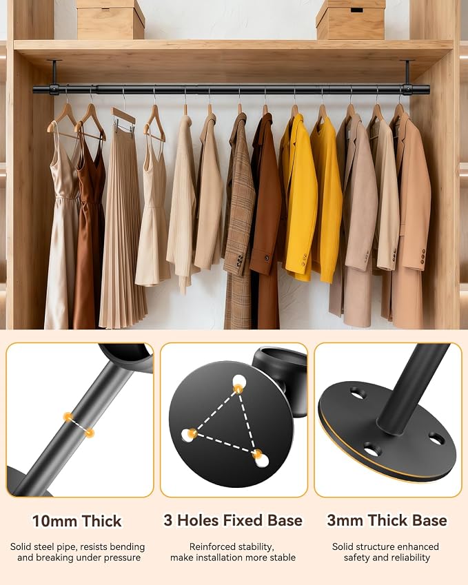 Supforce Ceiling Mounted Closet Rods - Image 7