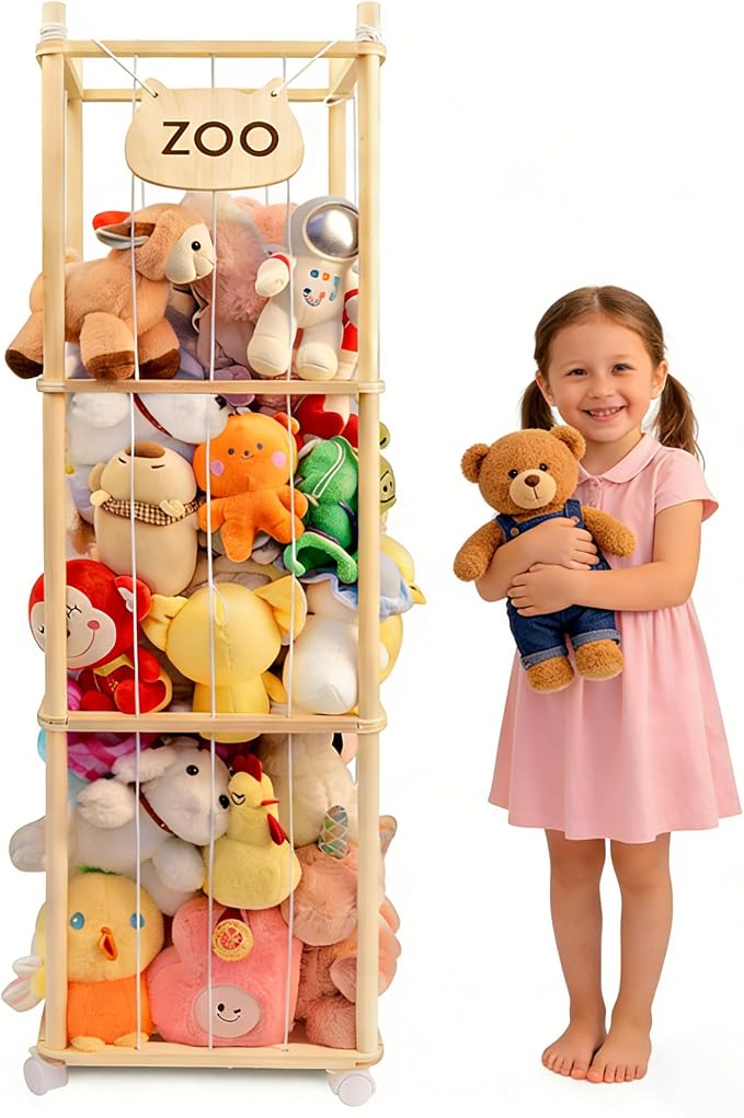 Stuffed Animal Storage, Wood Stuffed Animal Zoo Storage, Space Save Stuffed by Unknown