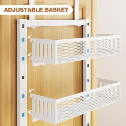 Pantry Door Organizers and Storage, 8-Tier Large Metal Heavy-Duty Frame Over - Image 8