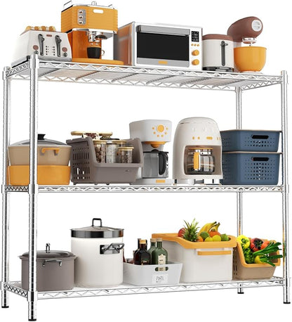 Storage Shelves Heavy Duty, 3-Tier Adjustable Metal Industrial Utility Shelf - Image 8