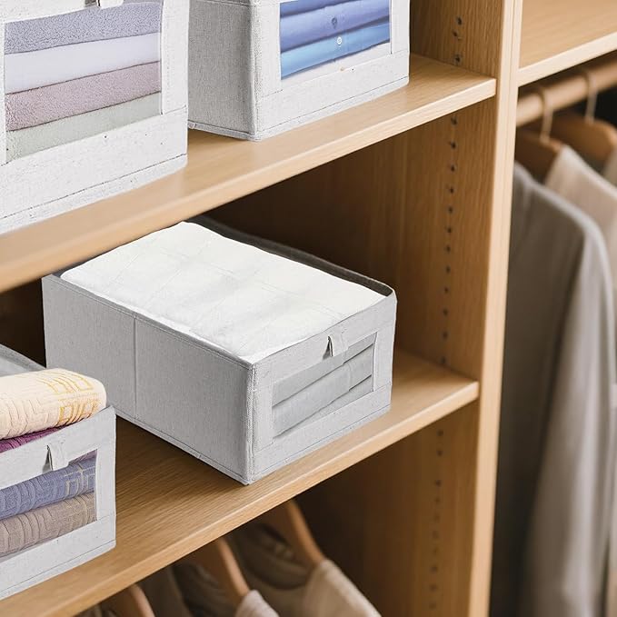 Linen Bins 3 Pack, Foldable Storage Organizer - Image 5