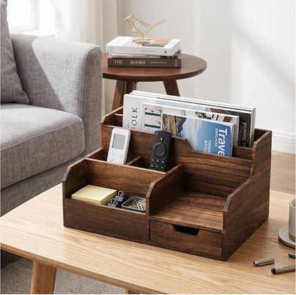 Pumtus Brown Wooden Desk Organizer, Mail Organizer - Image 6