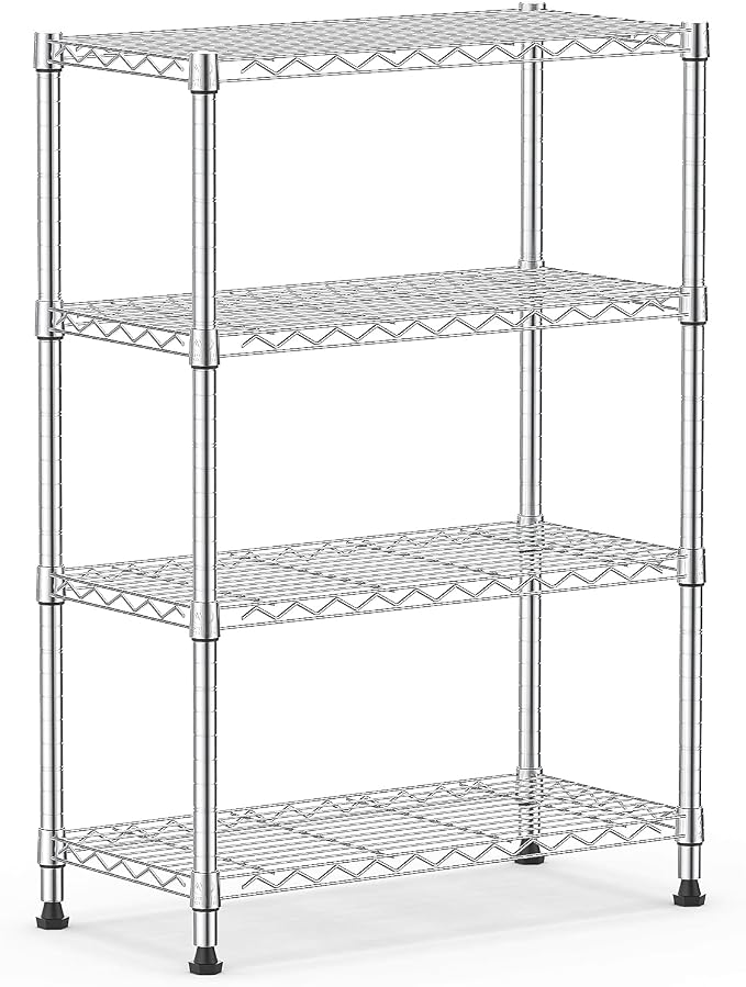 1000 lbs Storage Shelving Steel Heavy Duty 4-Tier Utility Shelving Unit Steel - Image 8