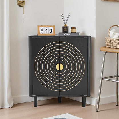 Small Corner Storage Cabinet, Modern Freestanding Floor Cabinet - Image 4