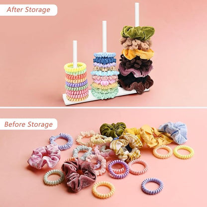 SMUK 3-Tiers Acrylic Scrunchie Holder Organizer - Image 2