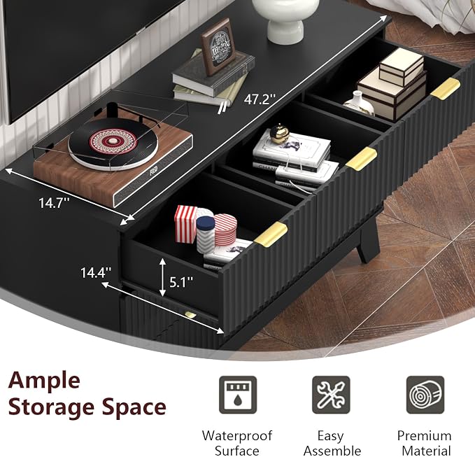 Fluted Dresser for Bedroom, 7 Drawer Dresser for Closet, Storage Cabinet and - Image 6