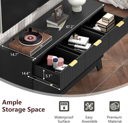 Fluted Dresser for Bedroom, 7 Drawer Dresser for Closet, Storage Cabinet and - Image 6