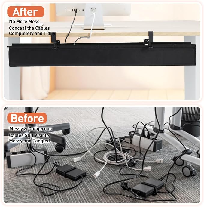 MAXECHO Under Desk Cable Management Tray 48" - Image 5