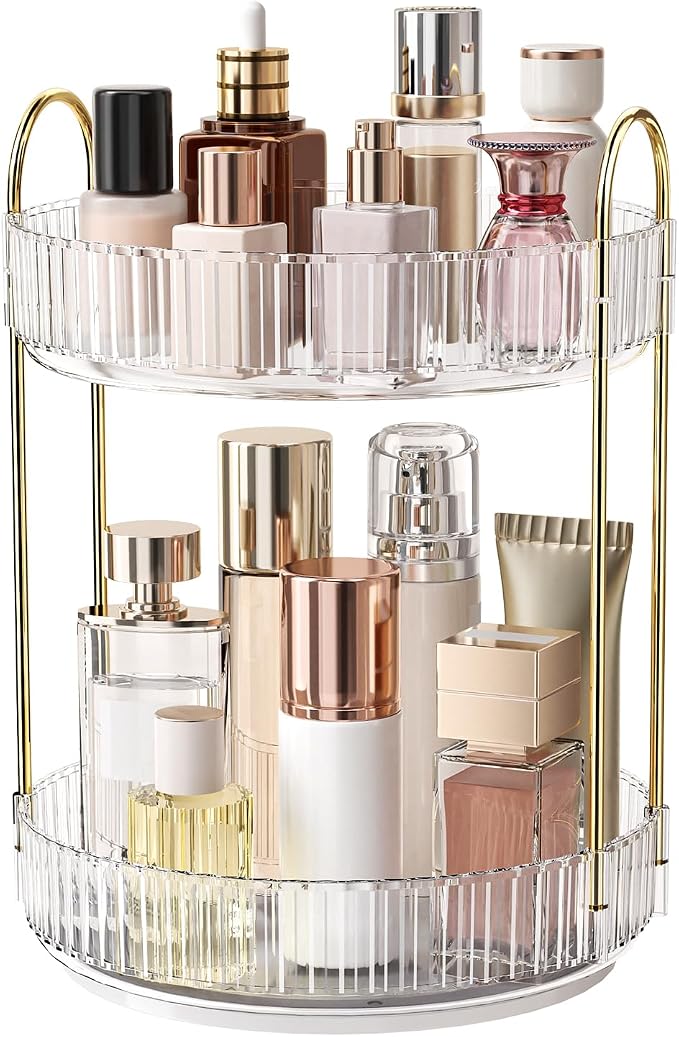 Oifecsie 360° Rotating Makeup Organizer, Large Capacity SkinCare Organizer by Oifecsie