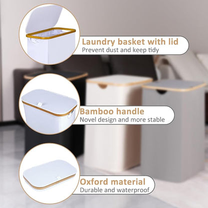 iEGrow 60L Slim Laundry Hamper, Narrow Laundry Basket - Image 5
