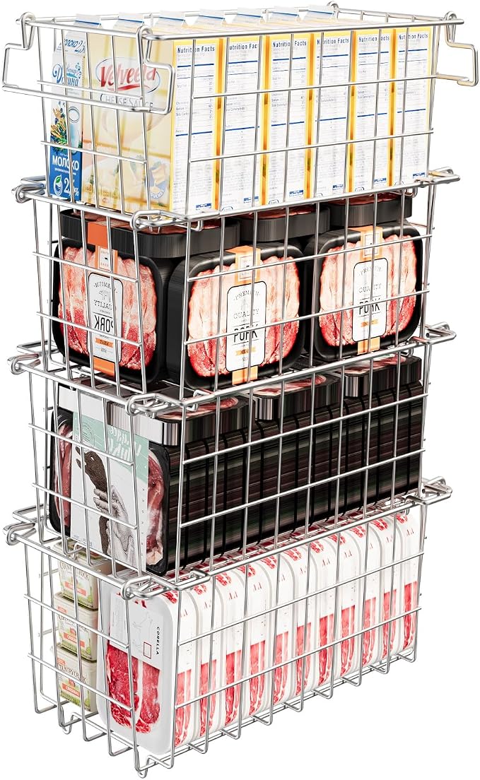 Freezer Organizer Bins by KIKIBRO