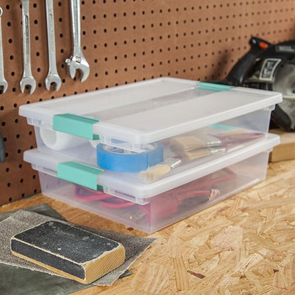 Sterilite Clip Box, Stackable Clear Plastic Bins- Large, Arts or Crafts Supplies - Image 4