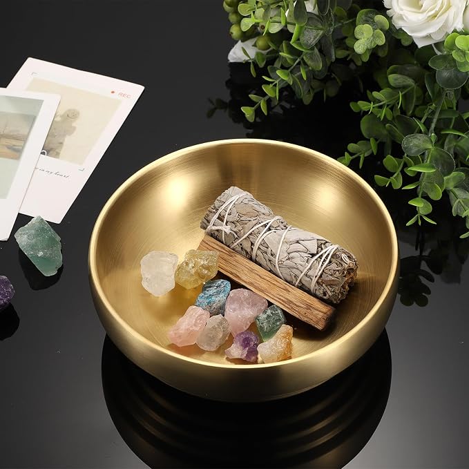 7.4" Gold Decorative Bowl - Image 4