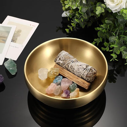 7.4" Gold Decorative Bowl - Image 4